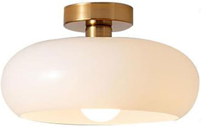 Antique Design Vintage Amber Flush Mount Ceiling Light