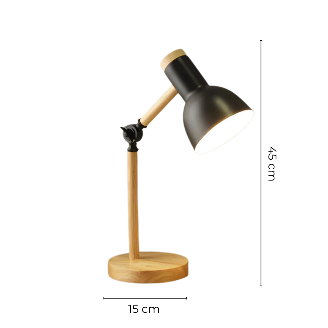 Adjustable Wooden LED Table Lamp with Macaron Design