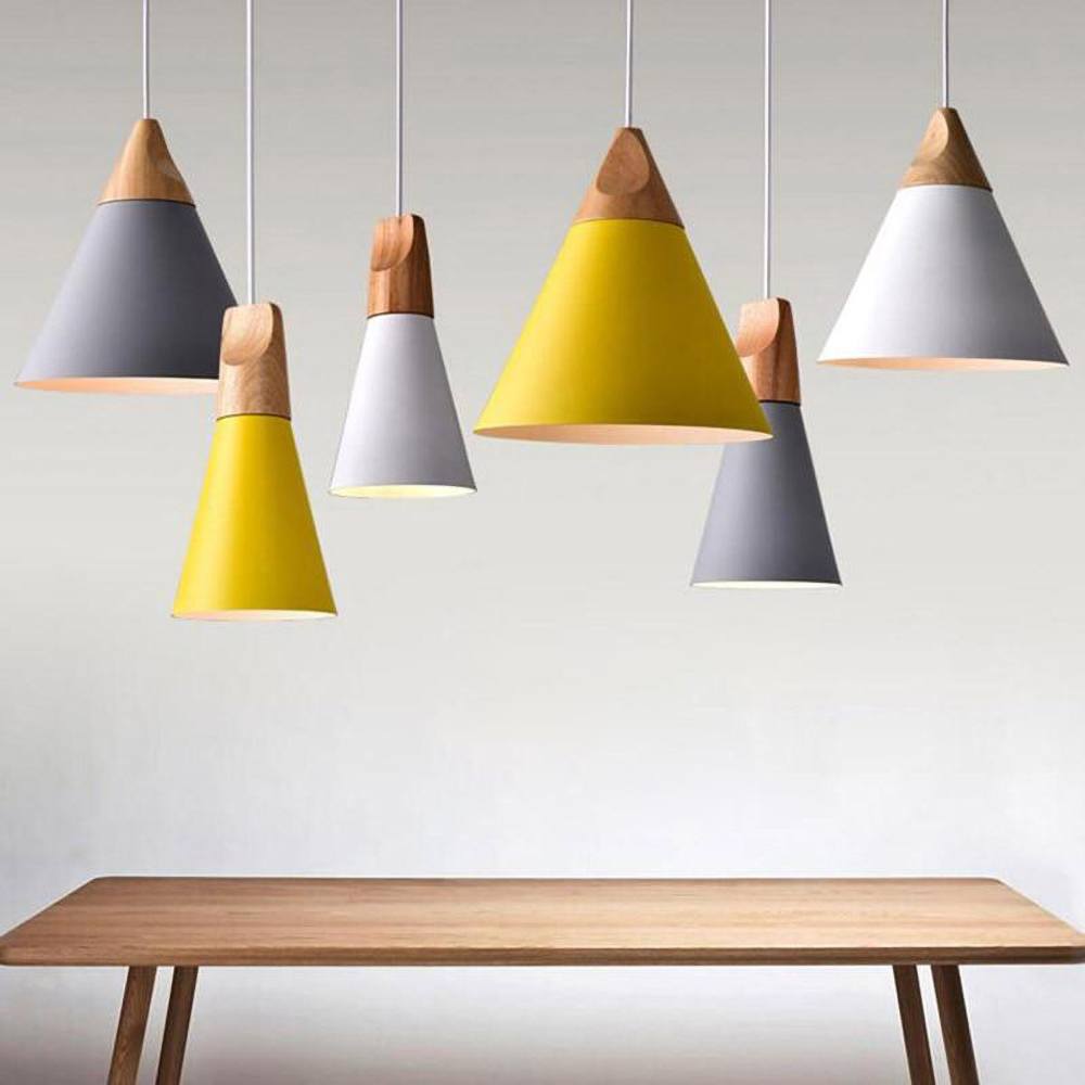 Adjustable Wooden Pendant Light