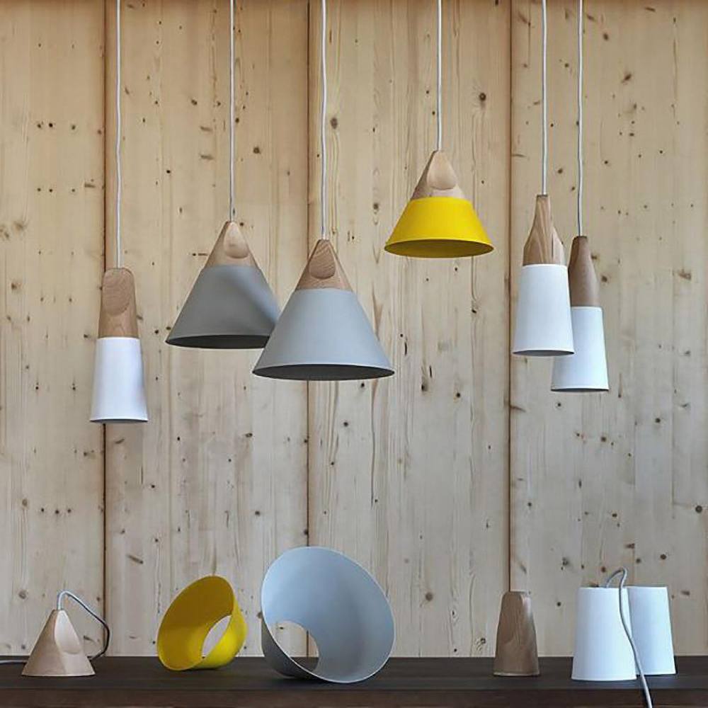 Adjustable Wooden Pendant Light