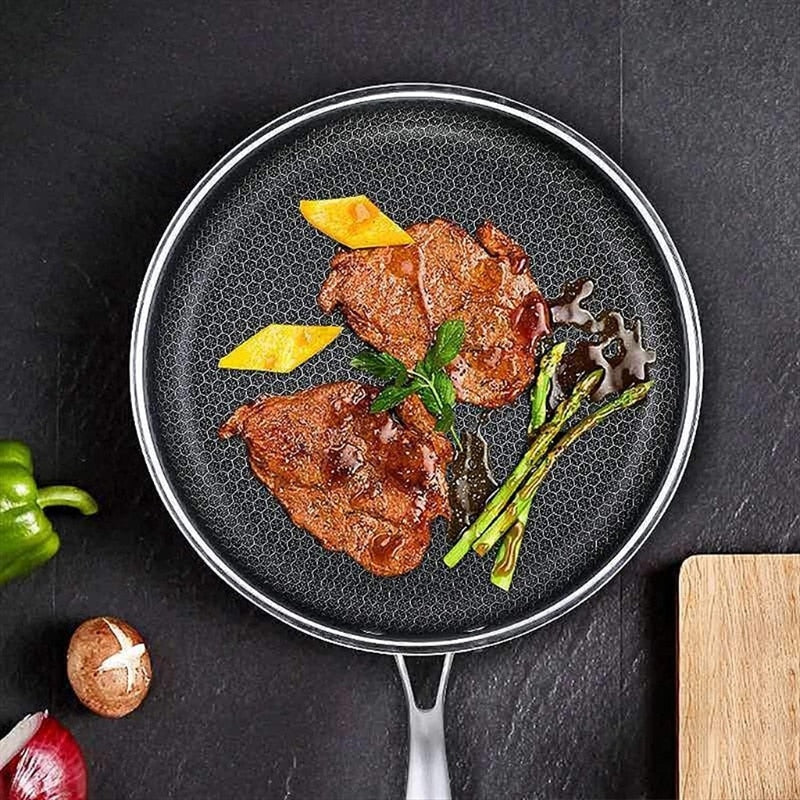 Advanced Stainless Steel Cooking Pan with Non-Stick Coating