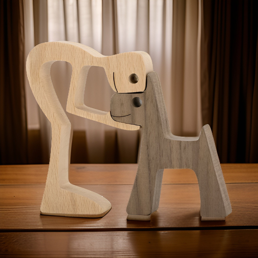 Aelixia | Handmade Wooden Dog Statue