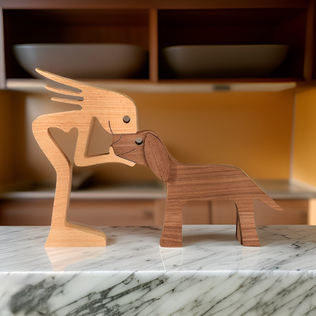 Aelixia | Handmade Wooden Dog Statue