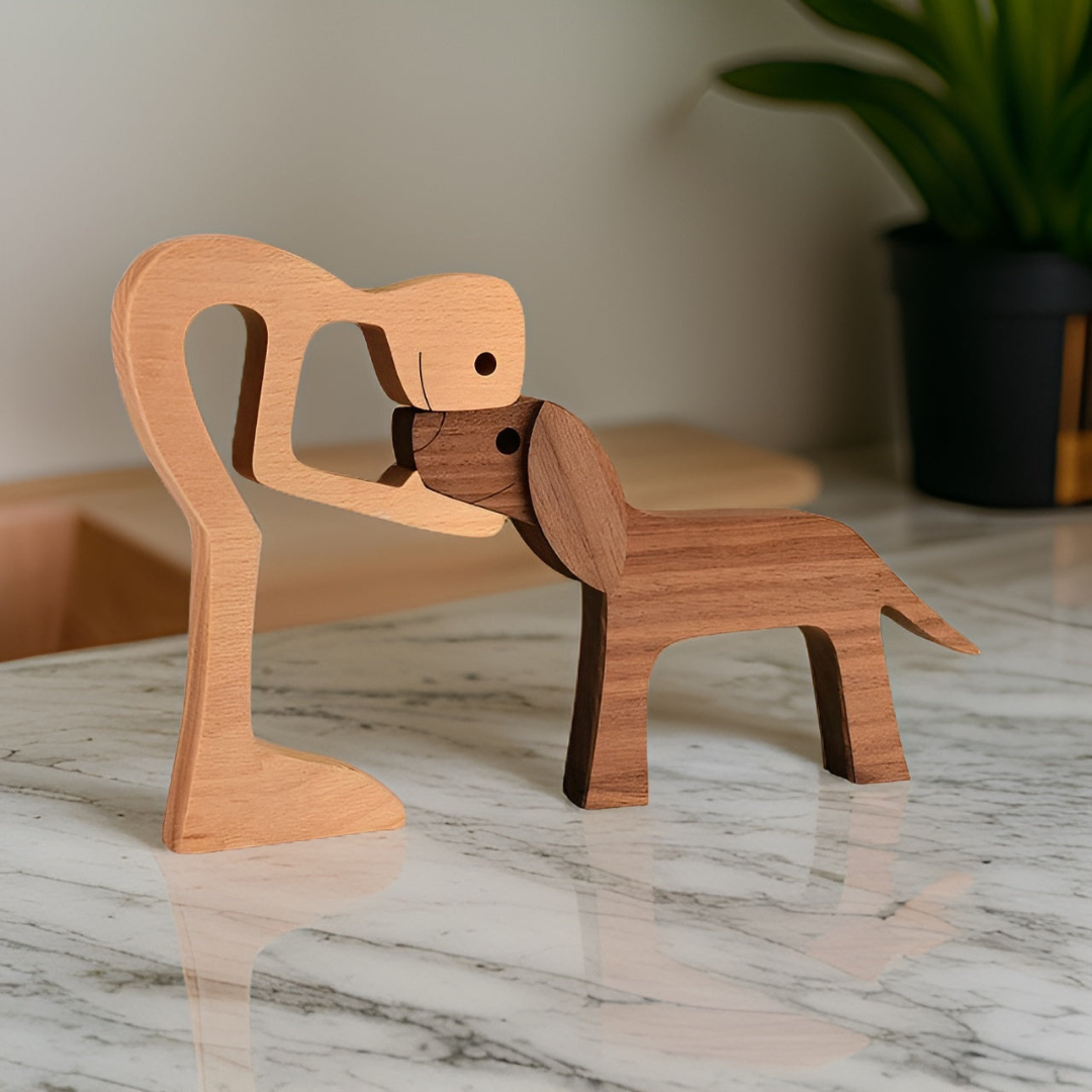 Aelixia | Handmade Wooden Dog Statue