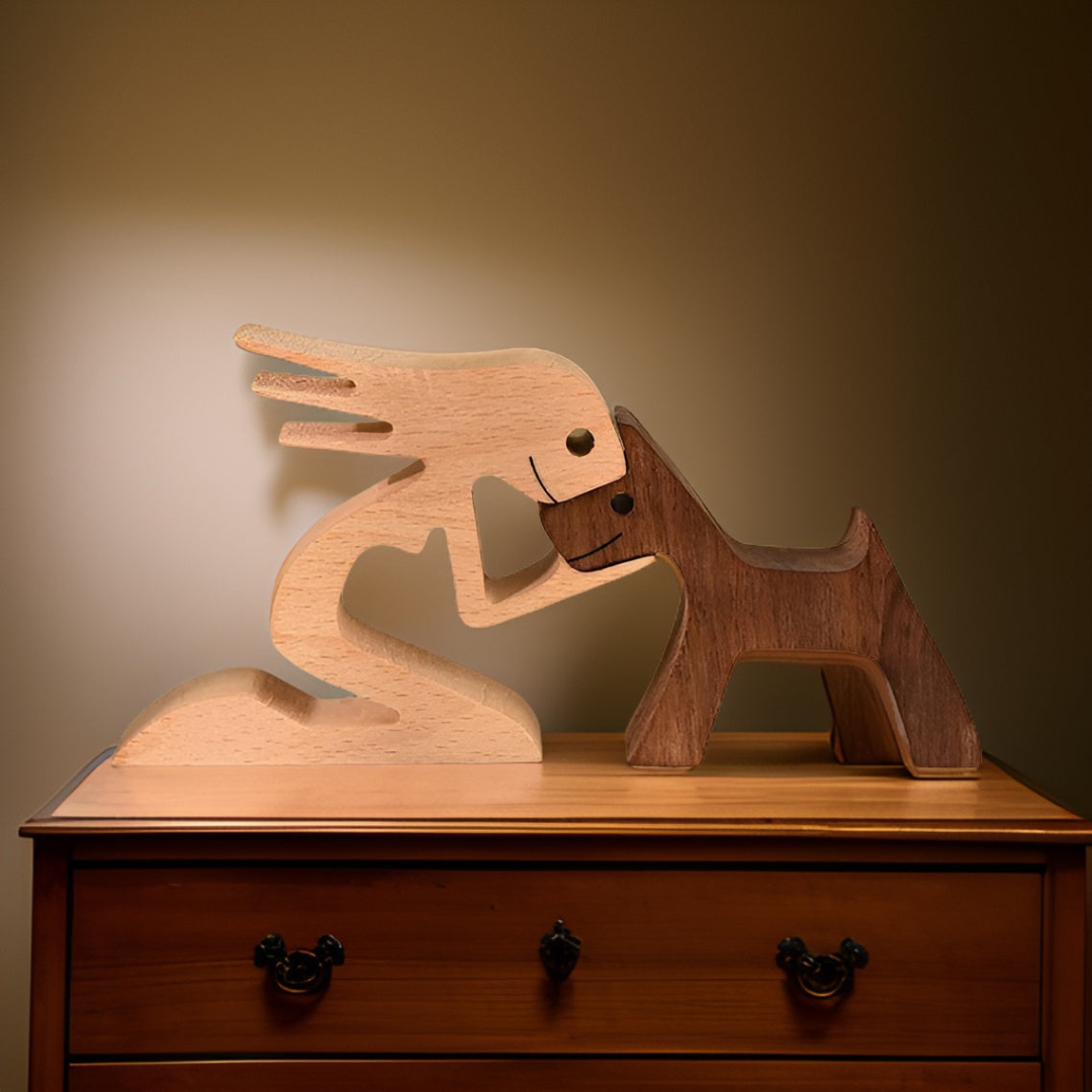 Aelixia | Handmade Wooden Dog Statue
