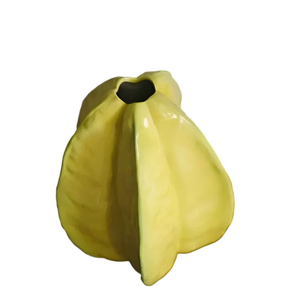 Artisan Ceramic Starfruit-Shaped Flower Vase