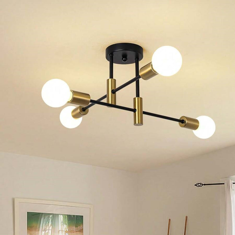 Black LED ceiling light in Nordic style