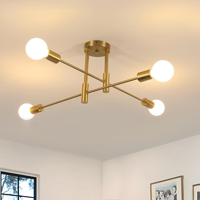 Black LED ceiling light in Nordic style