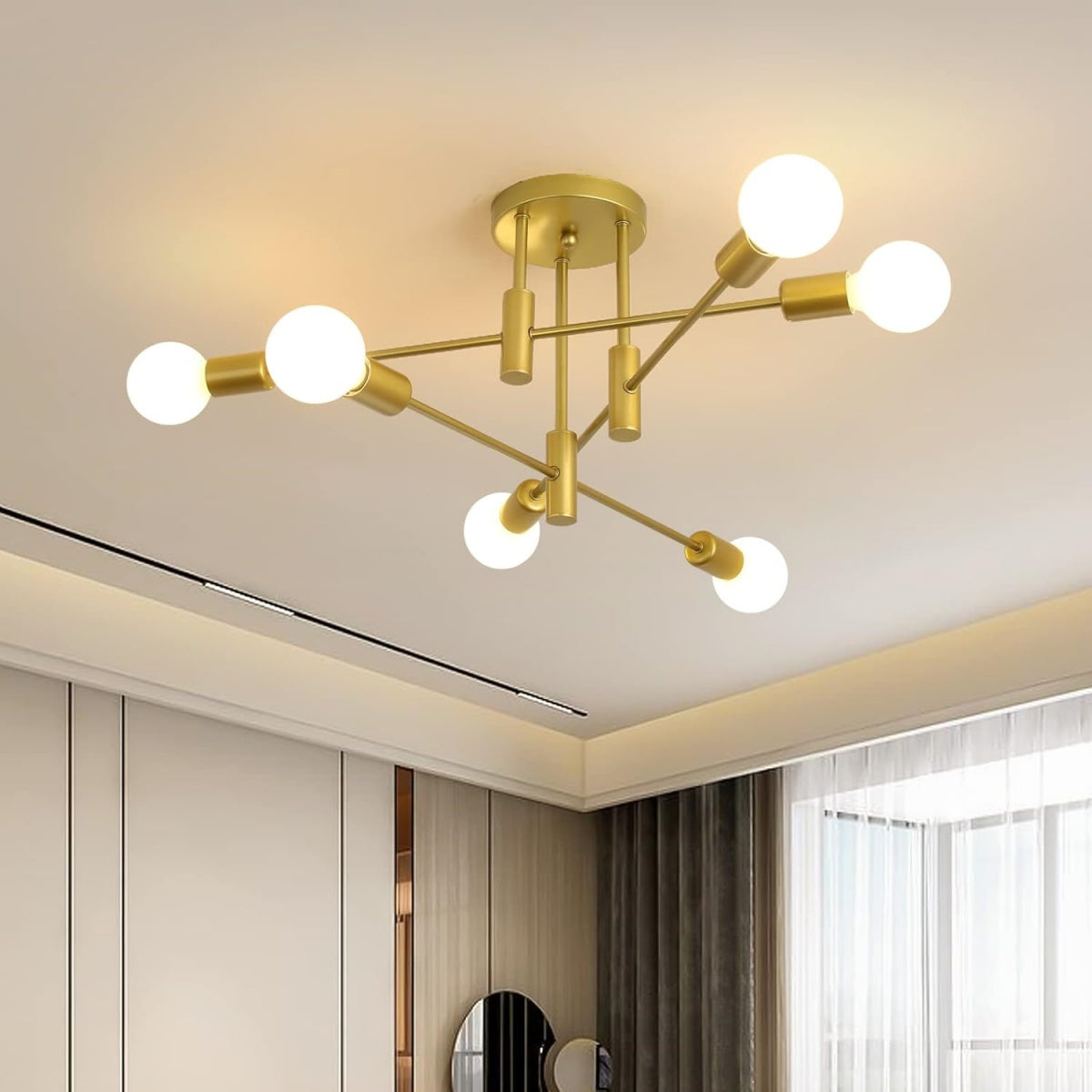 Black LED ceiling light in Nordic style