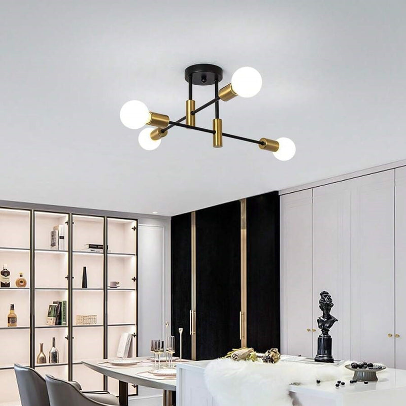 Black LED ceiling light in Nordic style
