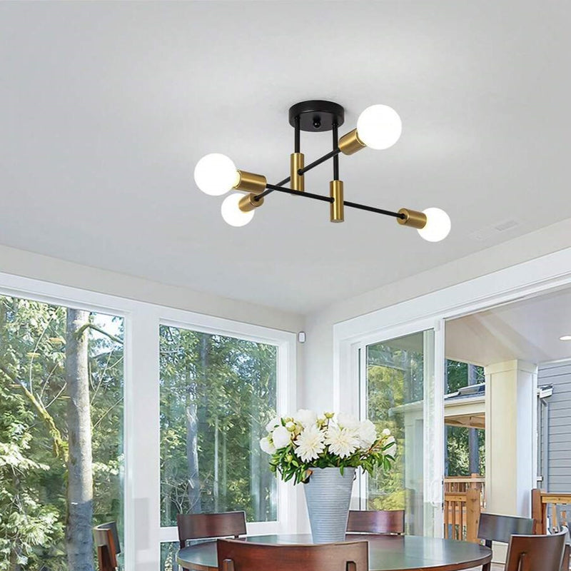 Black LED ceiling light in Nordic style