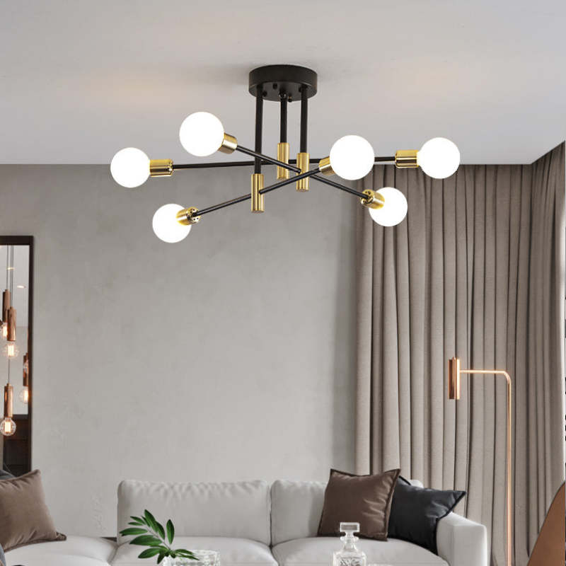 Black LED ceiling light in Nordic style