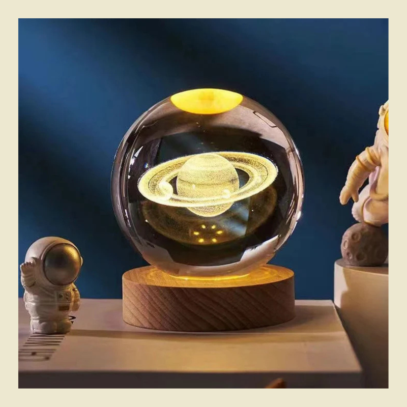 Bolluxia | Lámpara de mesa LED con efecto cristal 3D