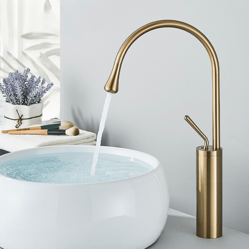 Brushed Gold Bathroom Faucet