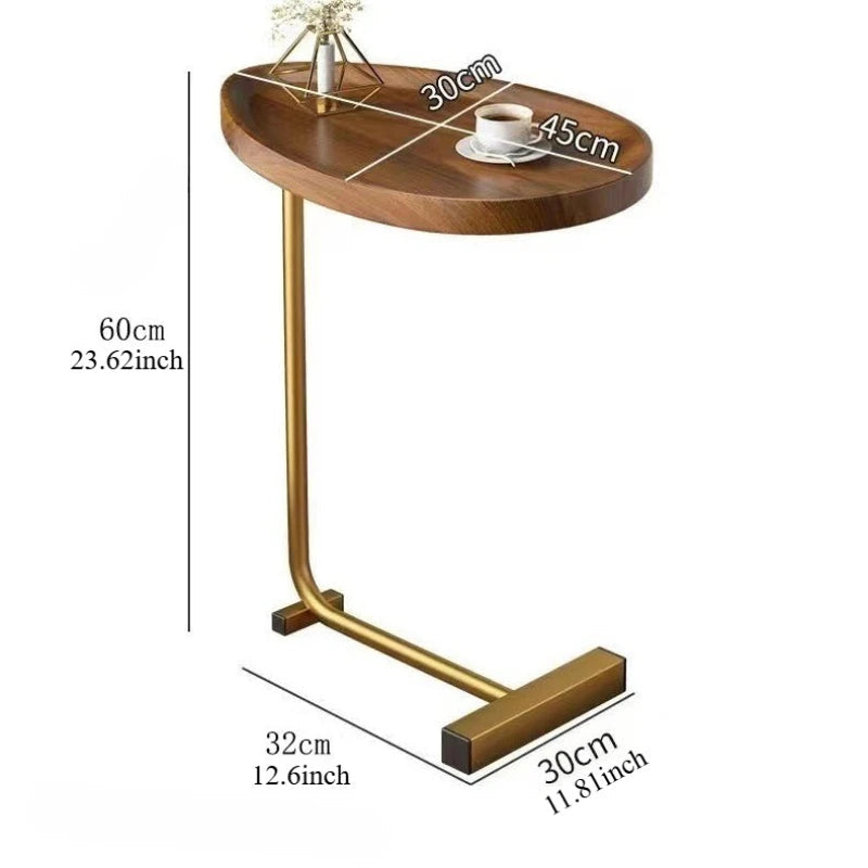 C-Shaped Mobile Side Table
