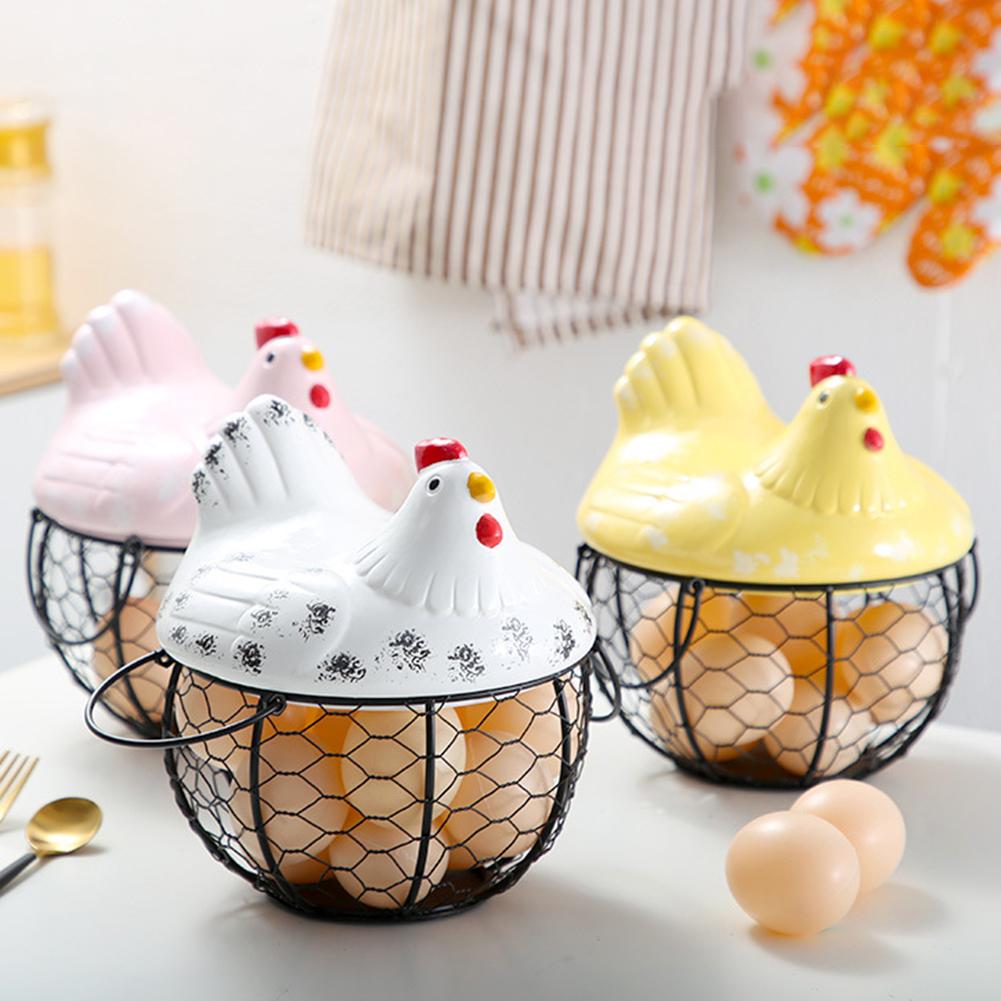 Ceramic Egg Holder with Charming Chicken Design