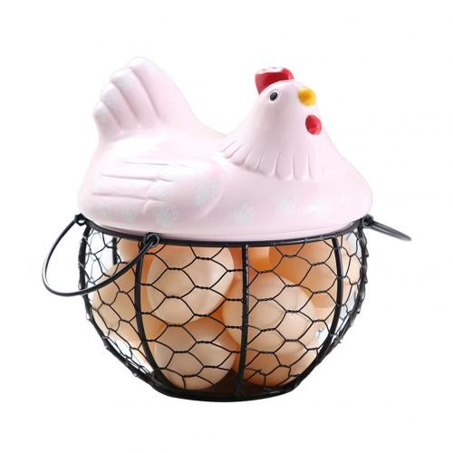 Ceramic Egg Holder with Charming Chicken Design