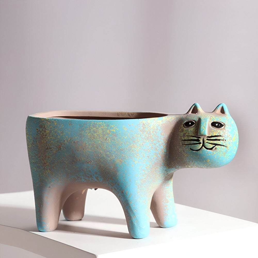 Charming Ceramic Cat Planter