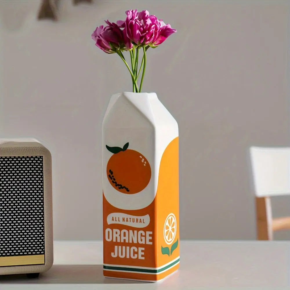 Citrus-Inspired Decorative Vase