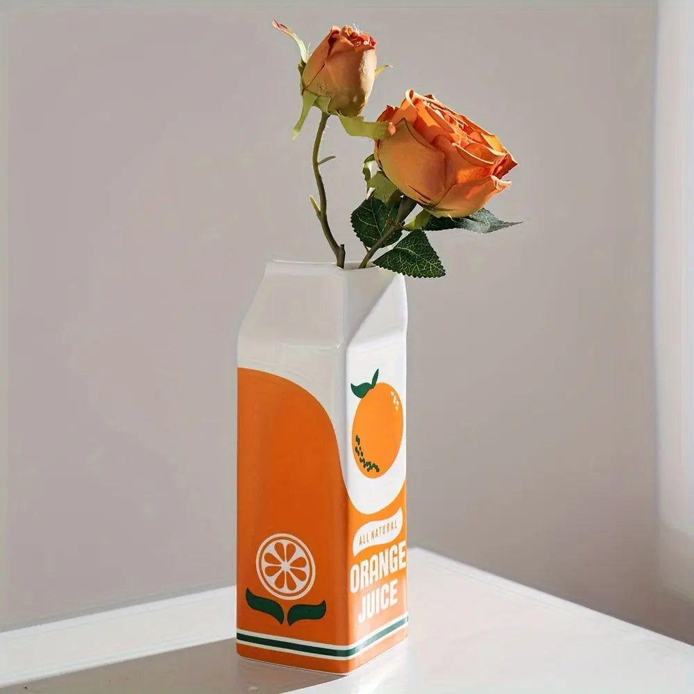Citrus-Inspired Decorative Vase