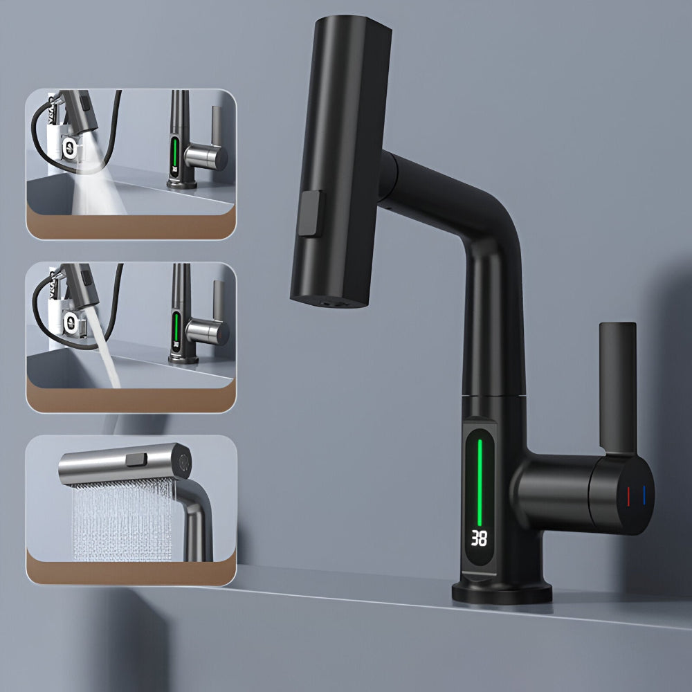 Civita | Grifo de cocina ajustable con pantalla de temperatura