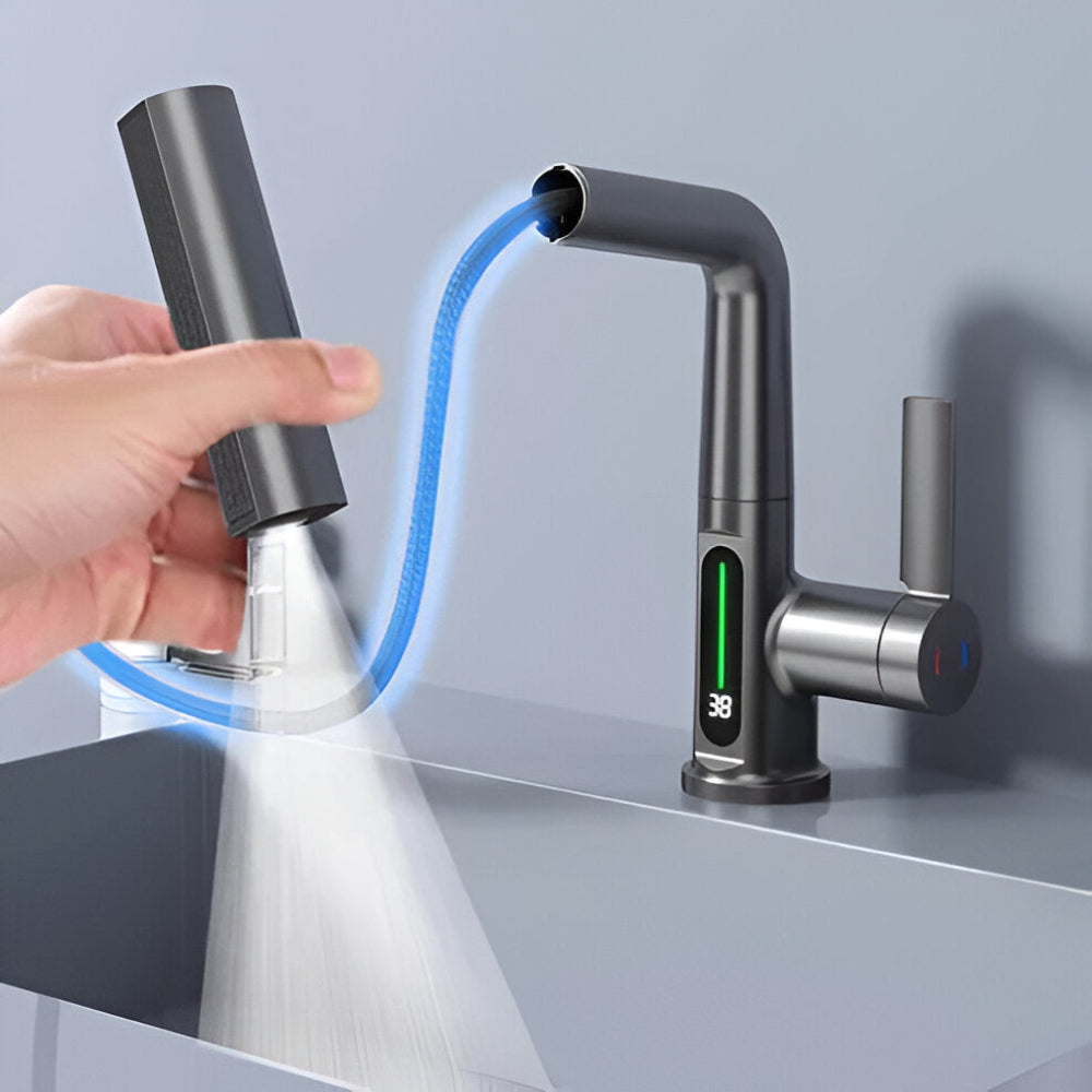 Civita | Grifo de cocina ajustable con pantalla de temperatura
