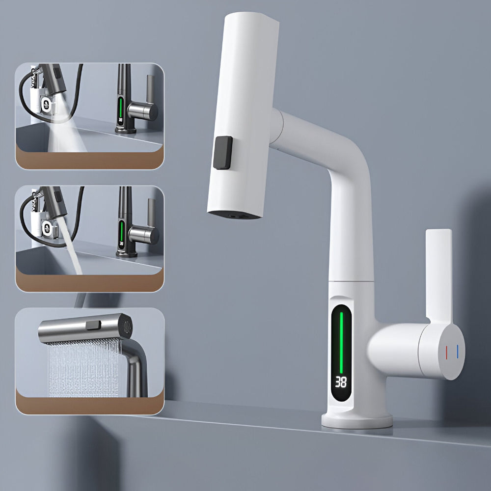 Civita | Grifo de cocina ajustable con pantalla de temperatura