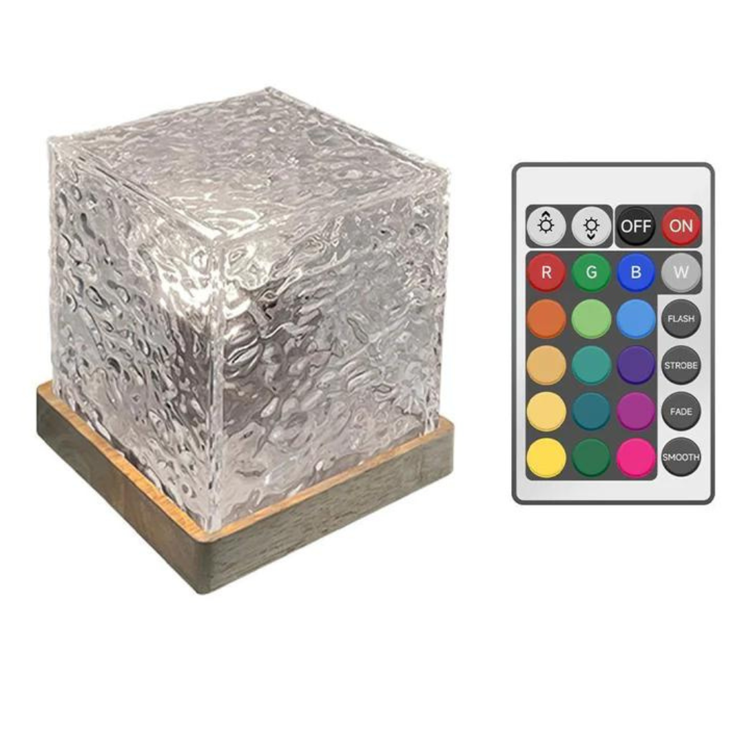 Color-Changing LED Cube Light with Remote Control – 12 Colors, 4 Speed Settings, Acrylic Crystal Lamp 0