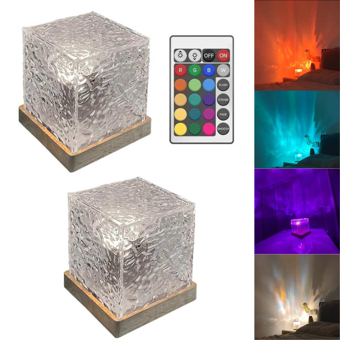 Color-Changing LED Cube Light with Remote Control – 12 Colors, 4 Speed Settings, Acrylic Crystal Lamp 5