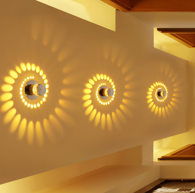 Colorful Spiral LED Wall Sconce Lighting