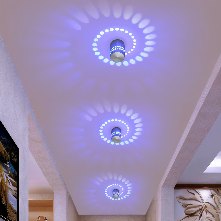 Colorful Spiral LED Wall Sconce Lighting