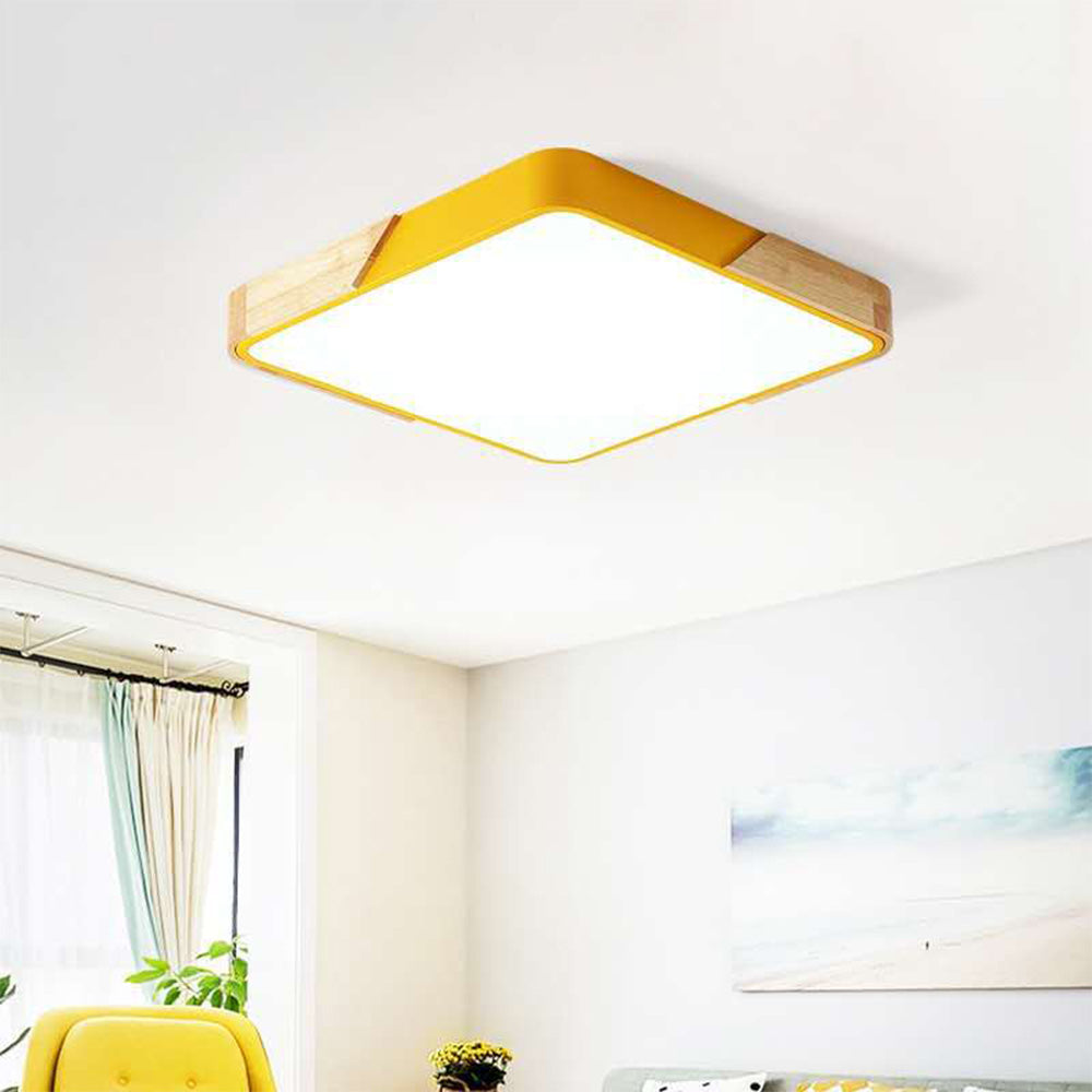 Colorful Square Flush Mount Ceiling Light