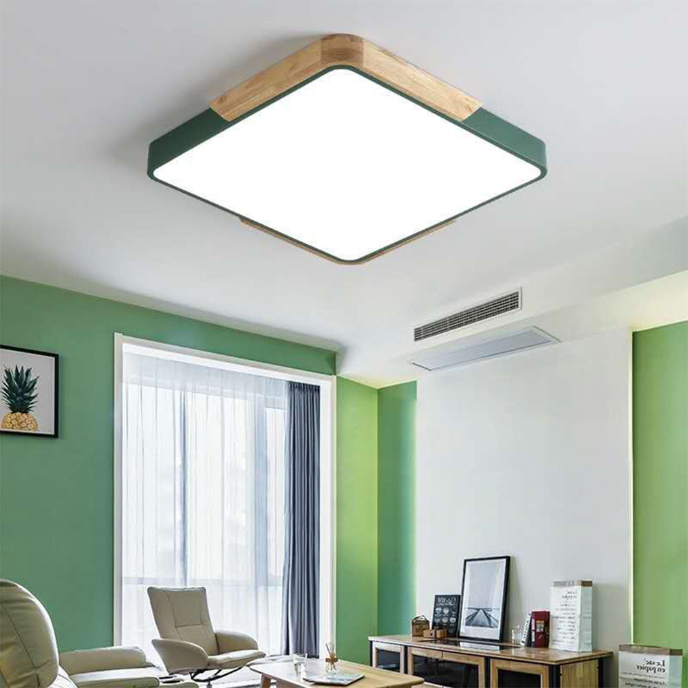 Colorful Square Flush Mount Ceiling Light