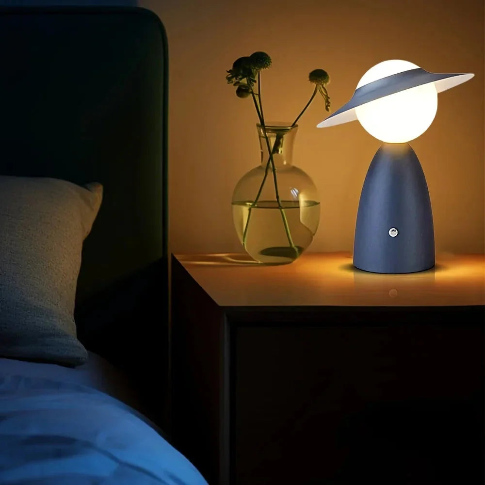 Cordless Table Lamp with Wireless Charging and Dimmable Warm Light