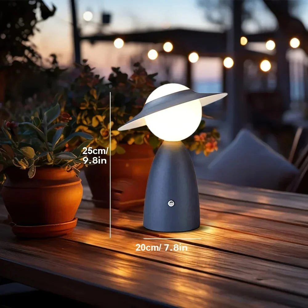 Cordless Table Lamp with Wireless Charging and Dimmable Warm Light