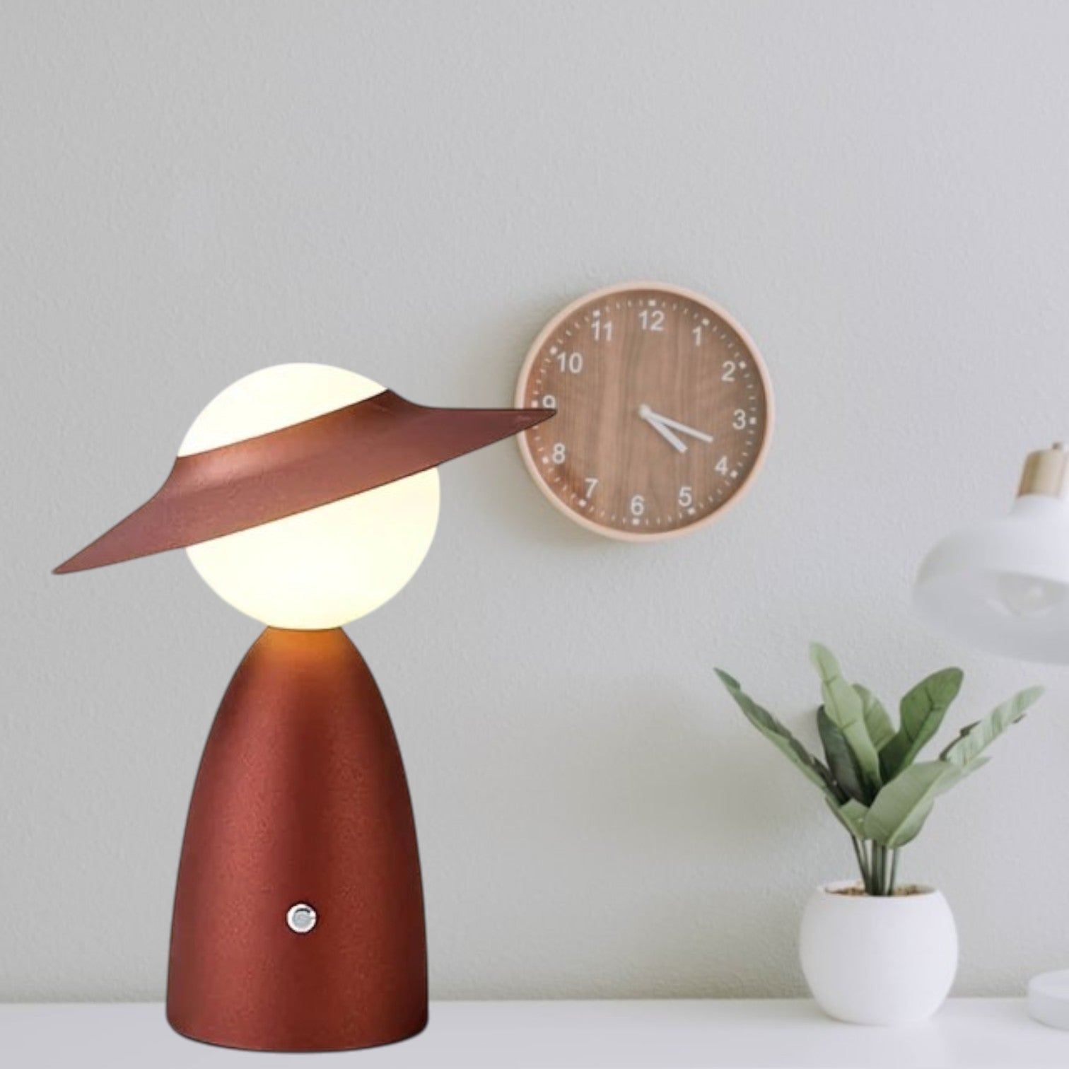 Cordless Table Lamp with Wireless Charging and Dimmable Warm Light