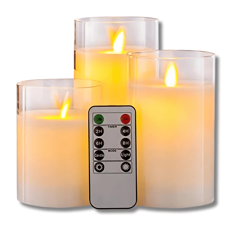 CozioGlow | Juego de Velas LED Sin Llama con Control Remoto