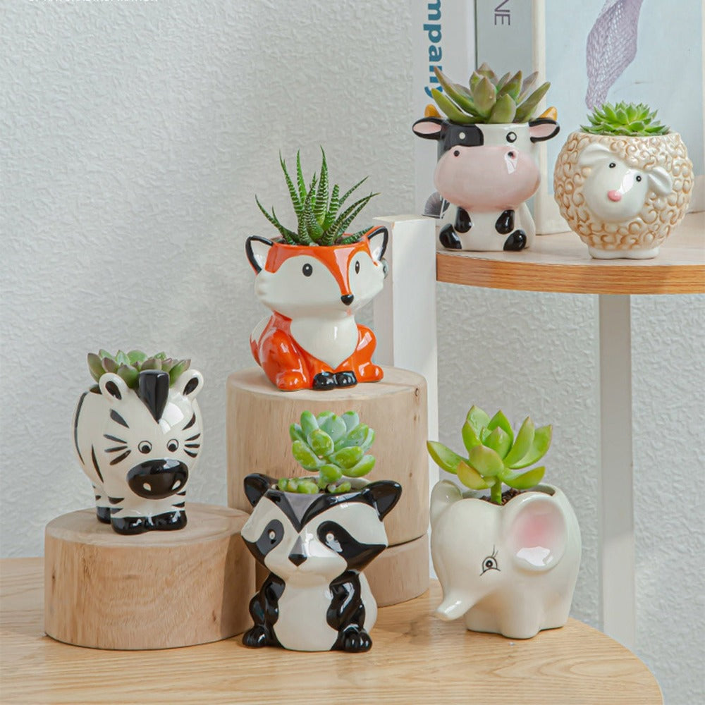 Creatieve dierenvormige plantenpotten voor vetplanten en kleine kamerplanten