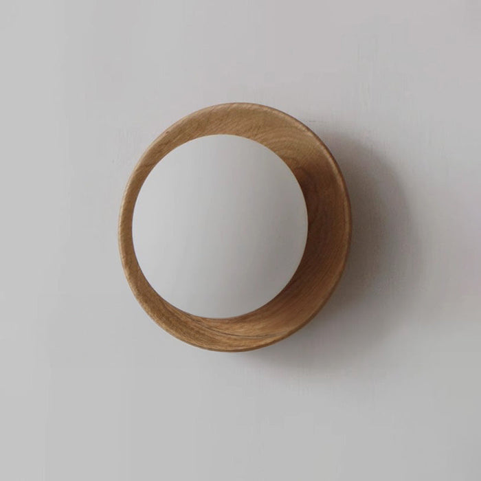 LumeVibe | Natural Wood White Wall Lamp