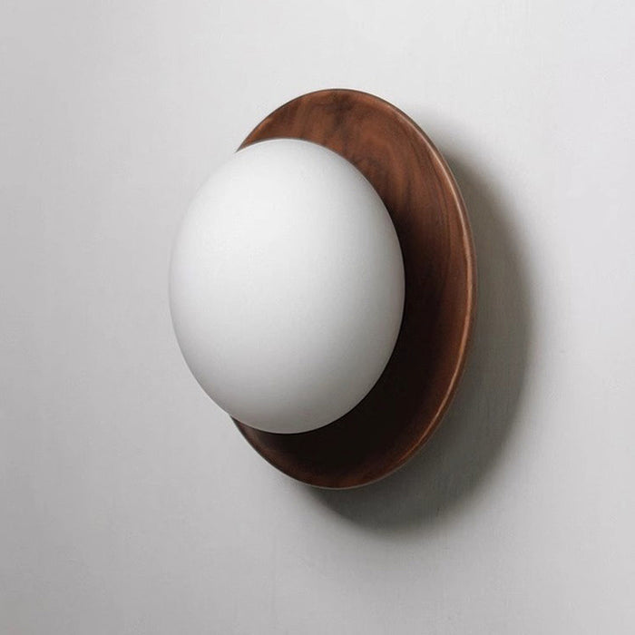 LumeVibe | Natural Wood White Wall Lamp