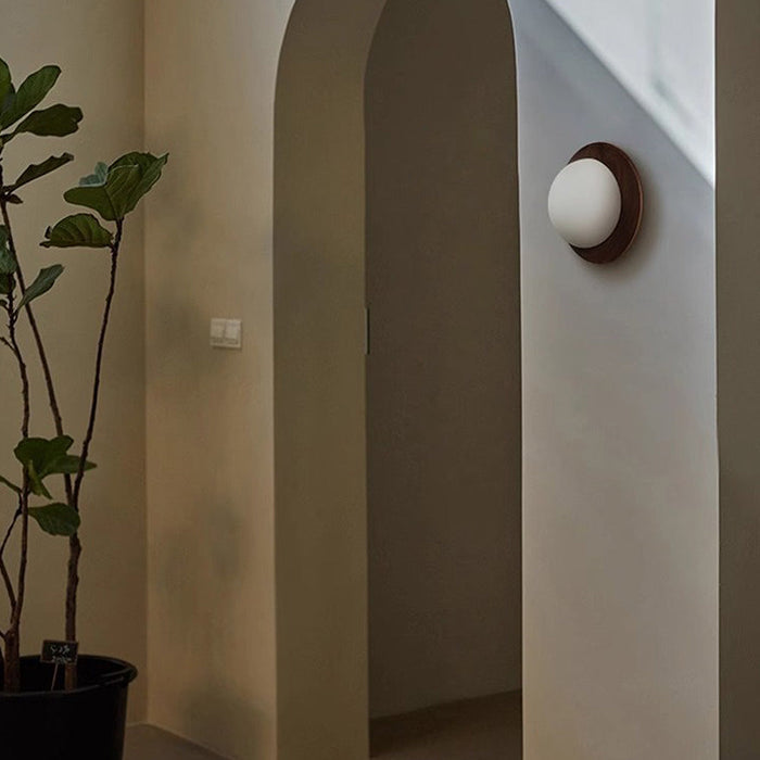 LumeVibe | Natural Wood White Wall Lamp