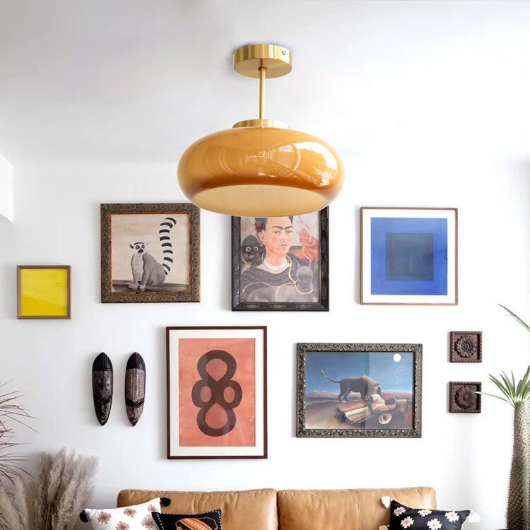 Domelight | 11" Vintage Semi Flush Ceiling Light