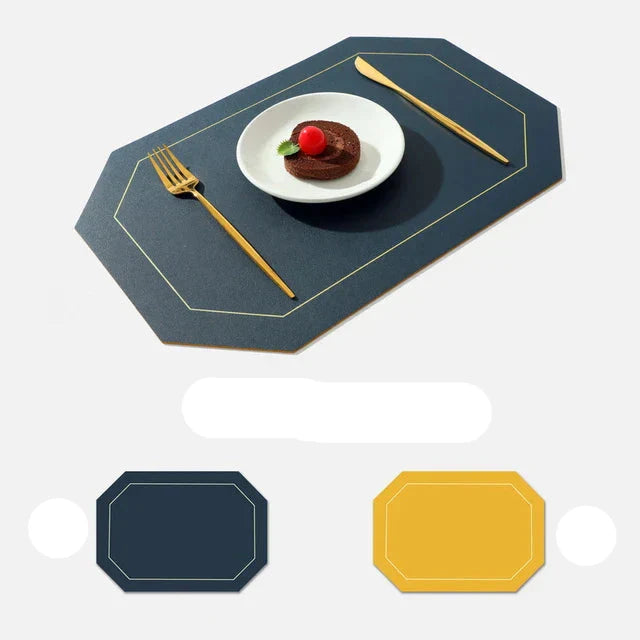 Double-Sided PU Leather Table Mat