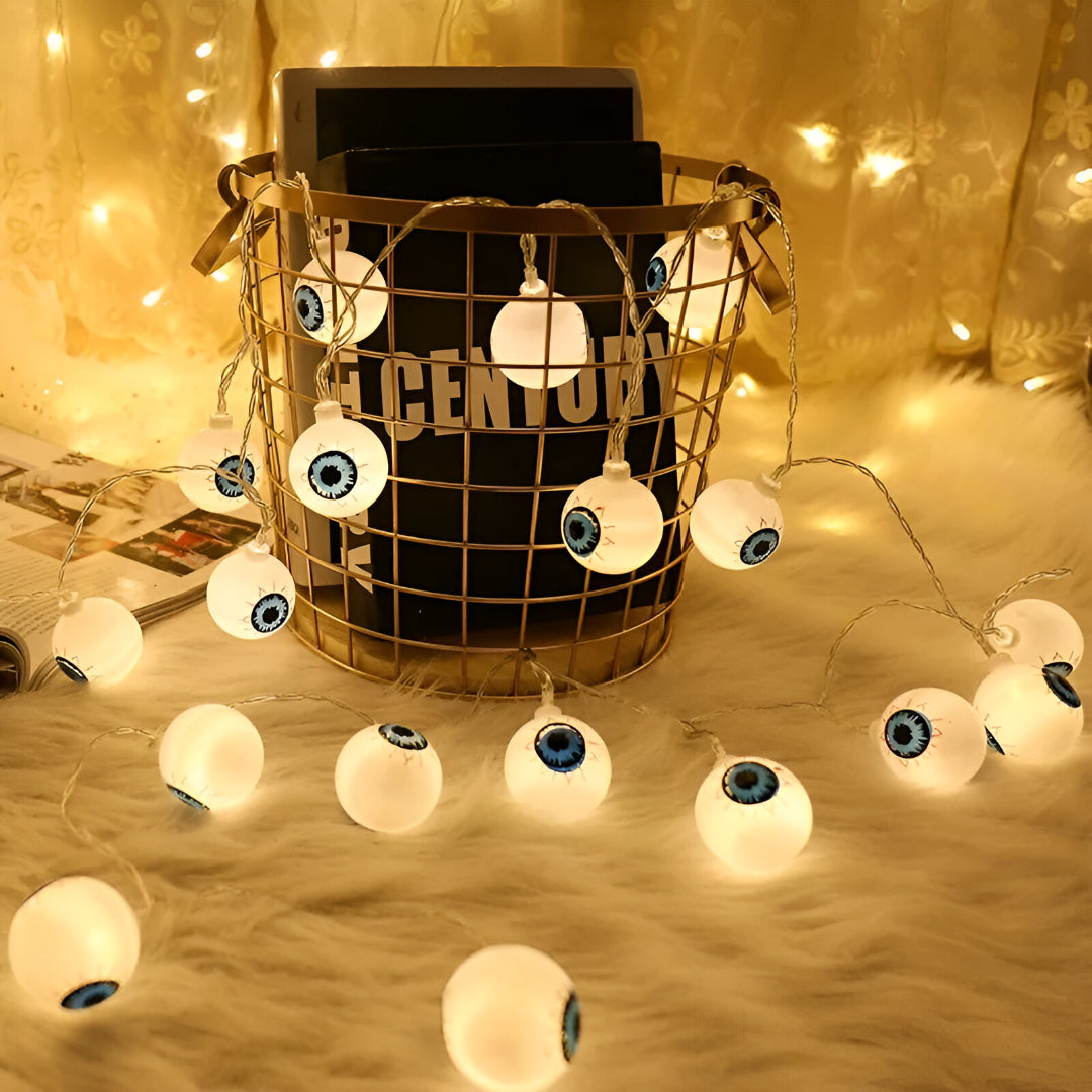 EerieGlow | LED Eyeball Fairy Lights for Halloween Decor 0