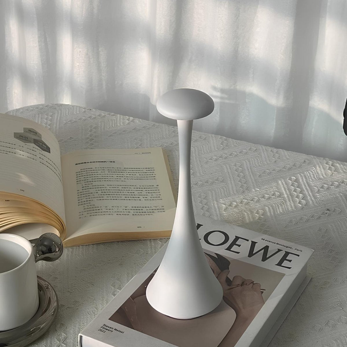 Elance | Lampada da tavolo senza fili con controllo touch, illuminazione dimmerabile per comodino o scrivania