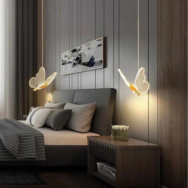 Elegant Butterfly Adjustable Pendant Light