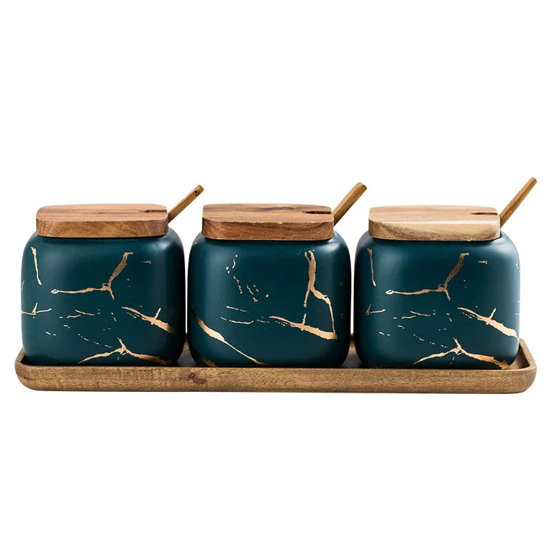 Eleganter Keramik-Gewürzregal-Organizer