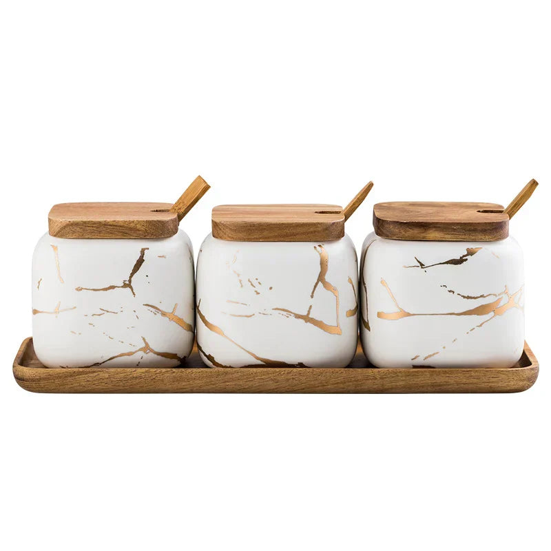 Eleganter Keramik-Gewürzregal-Organizer
