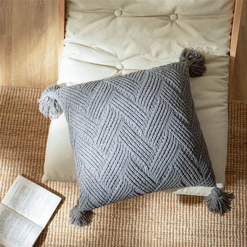 Elegante Chenille Sofa Kissenhülle