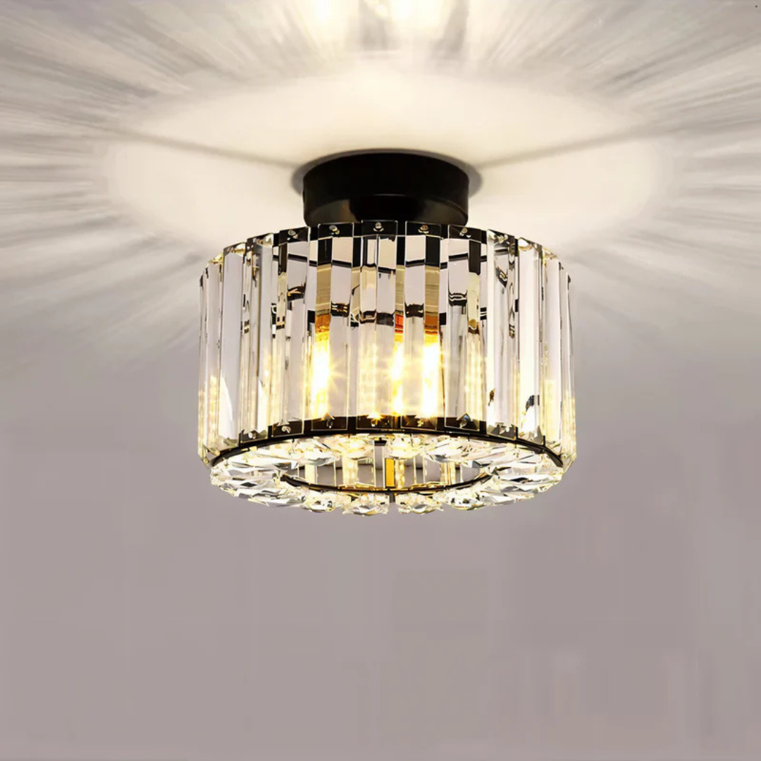 Elegant Crystal Flush Mount Ceiling Light Fixture – LED Ceiling Lamp